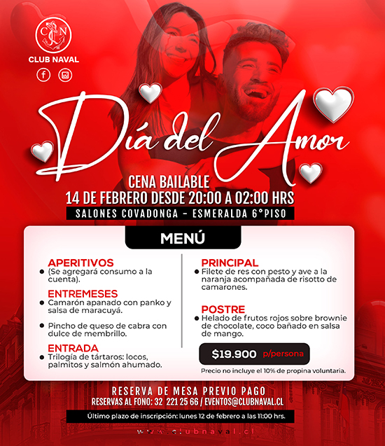 Cena Bailable Día del Amor