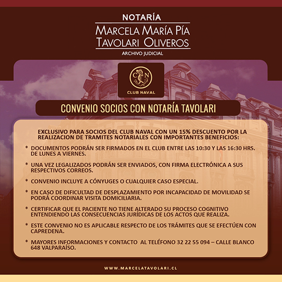 Convenio Socios con Notaría Tavolari