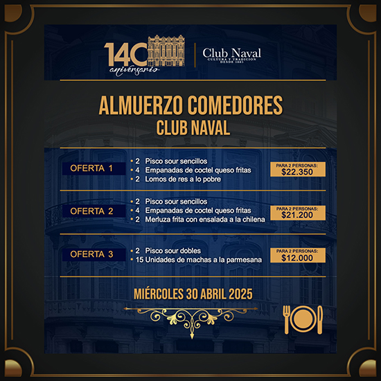 Almuerzos Comedores Club Naval