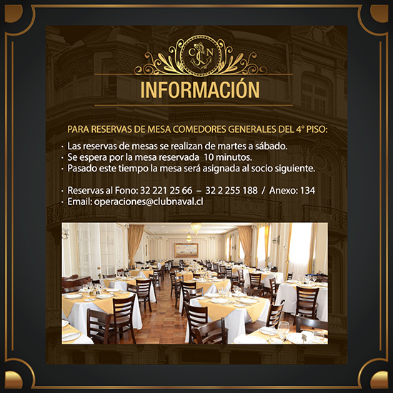 Reserva de Comedores - 4to Piso Cerrado