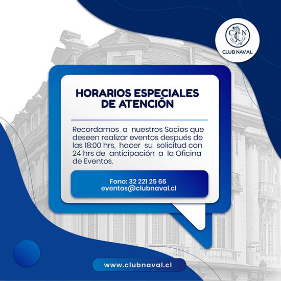 Horarios Especiales de Atención