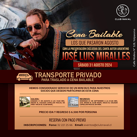 Cena Bailable Los que pasaron Agosto - Jose Luis Miralles