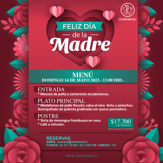 Menú Día de la Madre