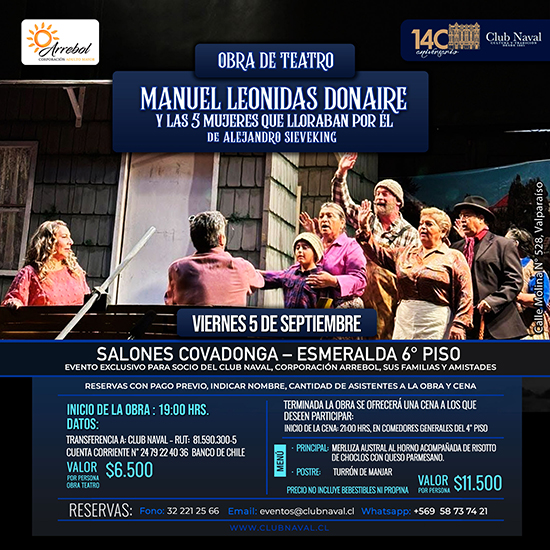 Obra de Teatro - Viernes 5 de Septiembre