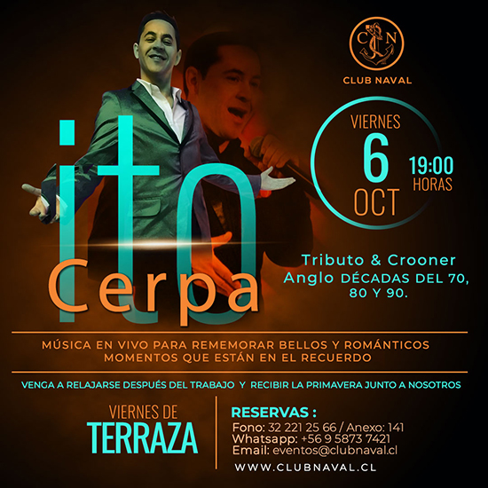 Ito Cerpa Tributo & Crooner Anglo Décadas del 70, 80 y 90 