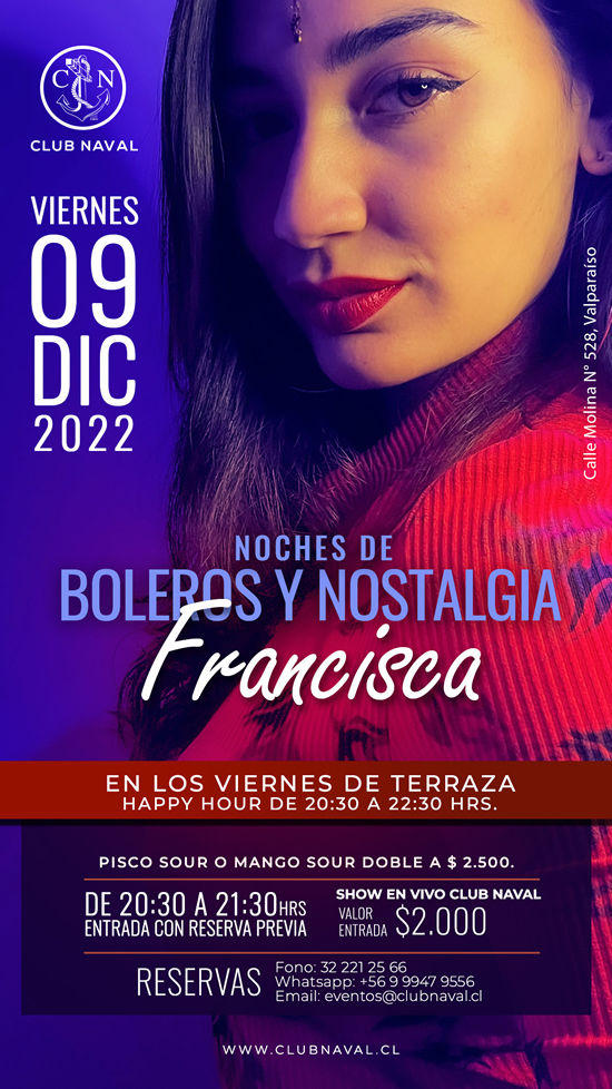 Francisca, Noche de Boleros y Nostalgia.