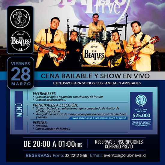 Cena Bailable - The Beatles Five