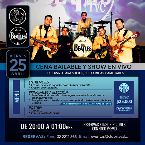 Cena Bailable -The Beatles Five