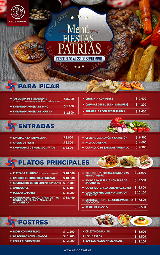 Menú Fiestas Patrias