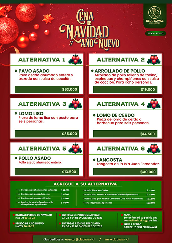 Cena de Navidad y Año Nuevo 2023