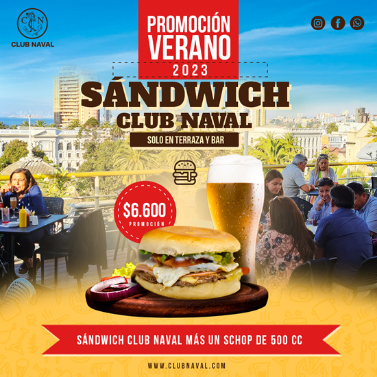 Promoción Verano 2023 Sándwich Club Naval