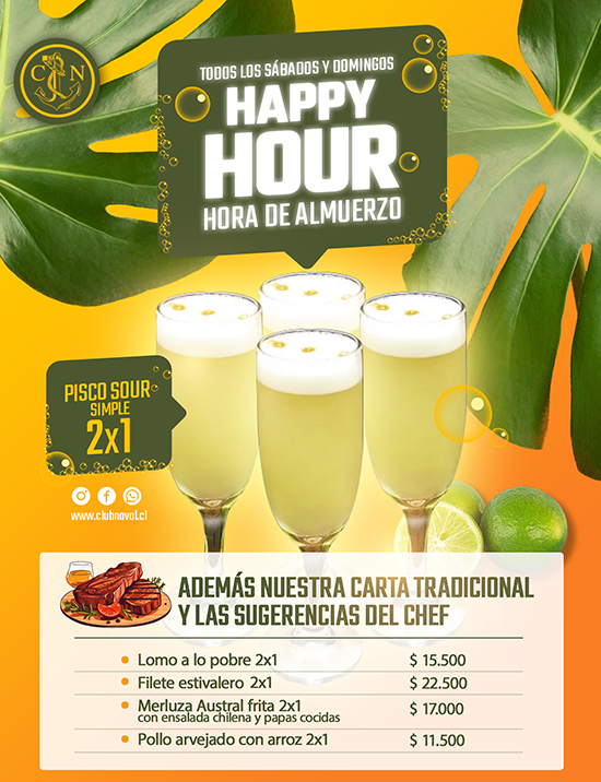 Happy Hour Hora de Almuerzo