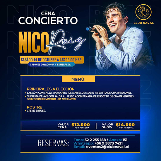 Nico Ruiz Cena Concierto