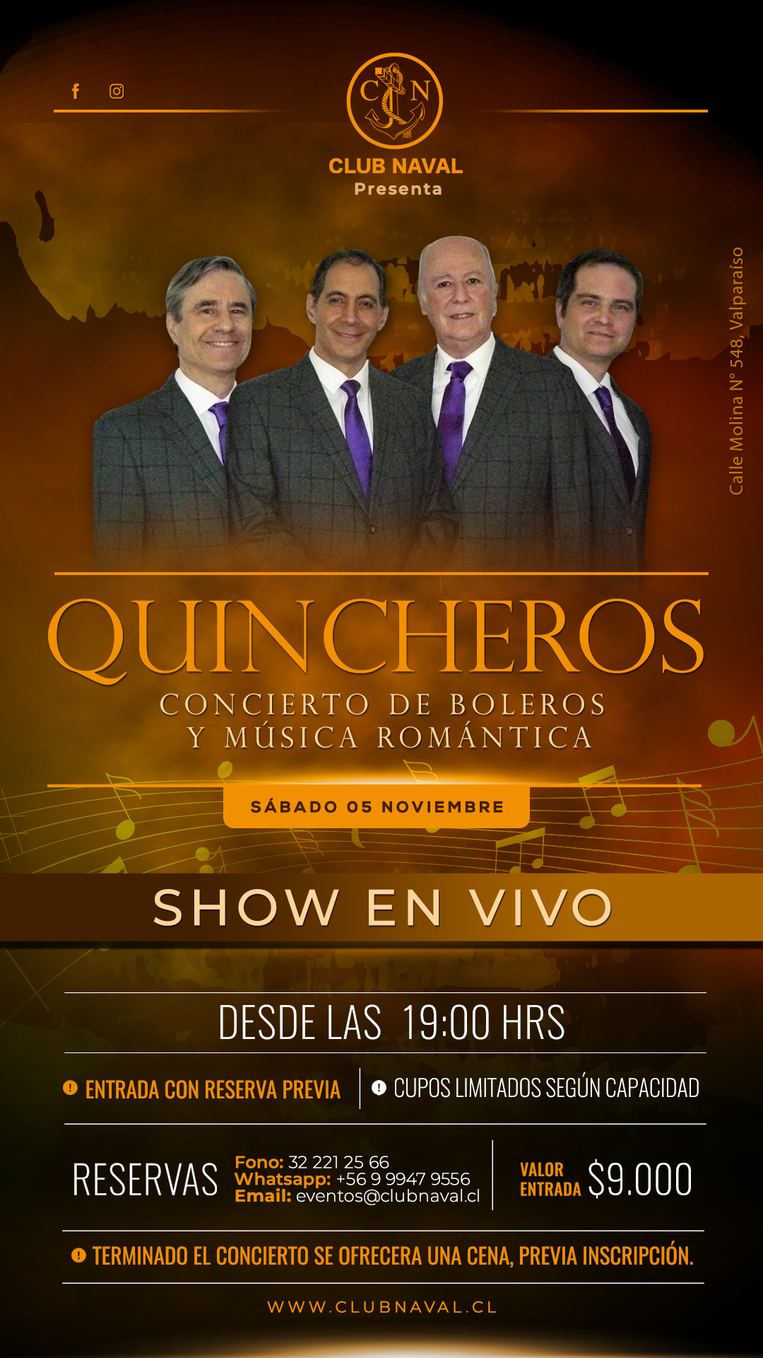 Quincheros - Concierto de Boleros y Música Romántica