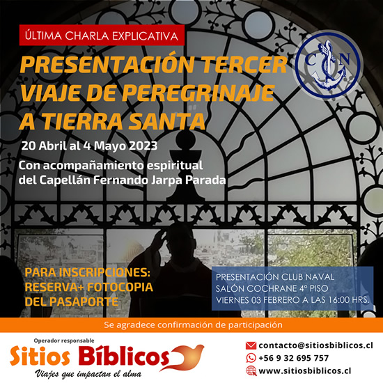 Presentación tercer viaje de peregrinaje a Tierra Santa - Última Charla