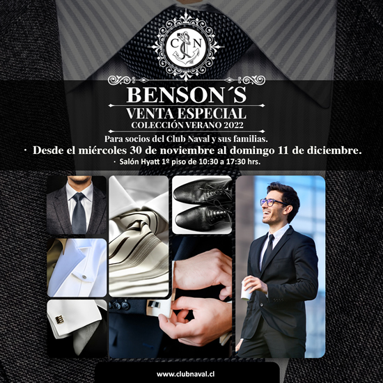 Sastrería - Benson's Venta Especial Colección Verano 2022